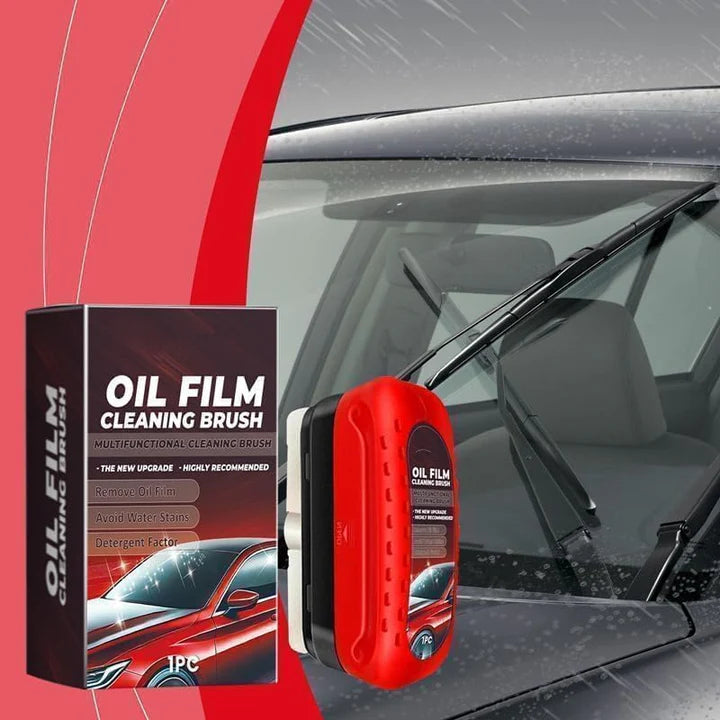 🚗 Car Glass Oil Film Cleaning Brush  Automotive Glass–Buy 1 Get 1 FREE!