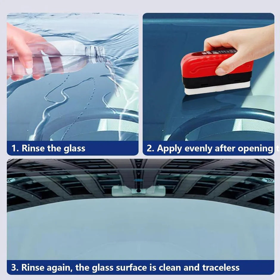 🚗 Car Glass Oil Film Cleaning Brush  Automotive Glass–Buy 1 Get 1 FREE!